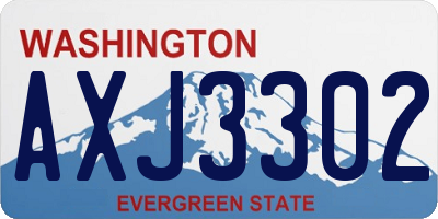 WA license plate AXJ3302