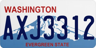 WA license plate AXJ3312
