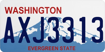 WA license plate AXJ3313