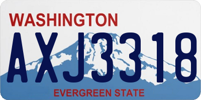 WA license plate AXJ3318