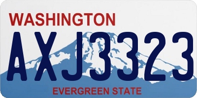 WA license plate AXJ3323