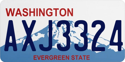 WA license plate AXJ3324