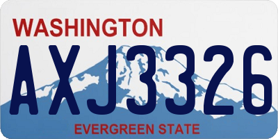 WA license plate AXJ3326