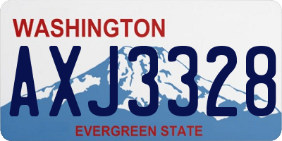 WA license plate AXJ3328