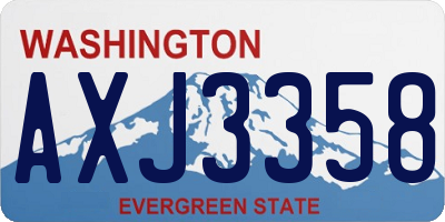 WA license plate AXJ3358