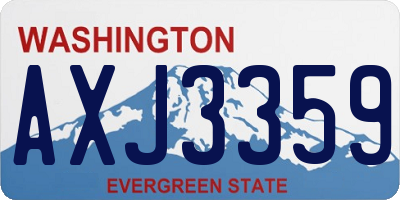 WA license plate AXJ3359