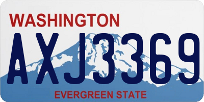 WA license plate AXJ3369