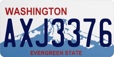WA license plate AXJ3376