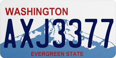 WA license plate AXJ3377