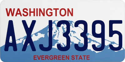 WA license plate AXJ3395
