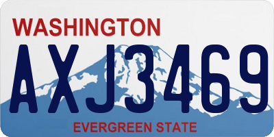 WA license plate AXJ3469