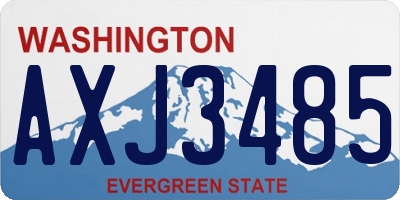 WA license plate AXJ3485