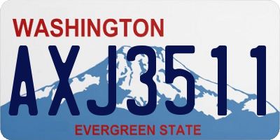 WA license plate AXJ3511