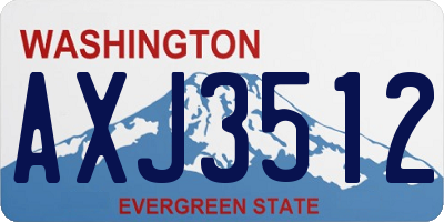 WA license plate AXJ3512