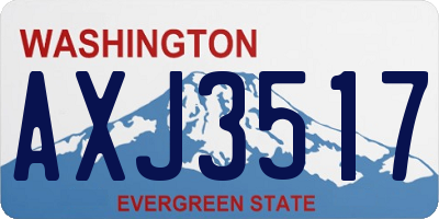 WA license plate AXJ3517