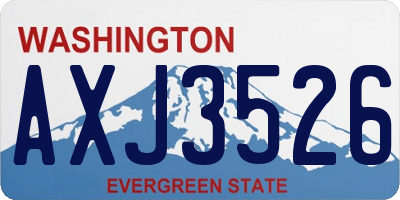 WA license plate AXJ3526