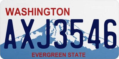 WA license plate AXJ3546