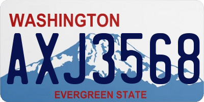 WA license plate AXJ3568