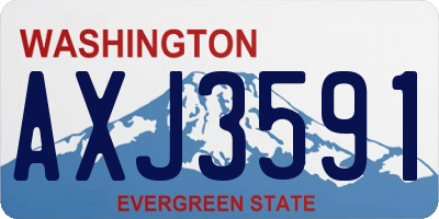 WA license plate AXJ3591