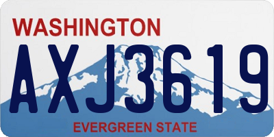 WA license plate AXJ3619