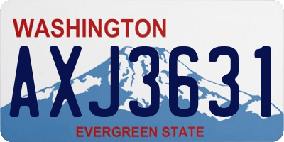 WA license plate AXJ3631