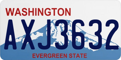 WA license plate AXJ3632
