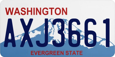 WA license plate AXJ3661