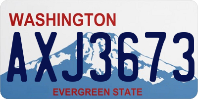 WA license plate AXJ3673