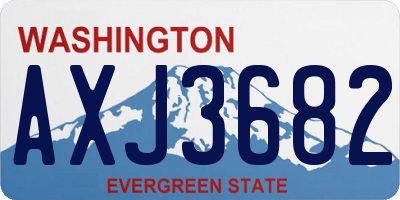 WA license plate AXJ3682