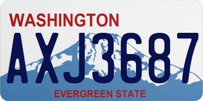 WA license plate AXJ3687