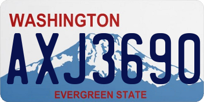 WA license plate AXJ3690