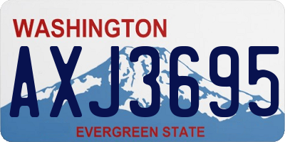 WA license plate AXJ3695