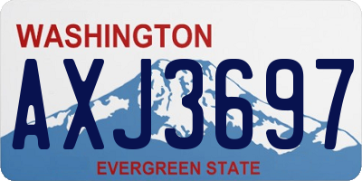 WA license plate AXJ3697
