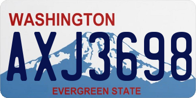 WA license plate AXJ3698