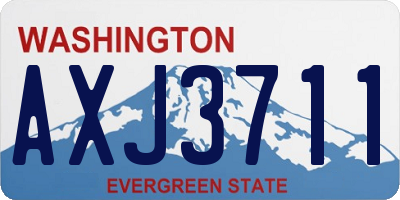 WA license plate AXJ3711