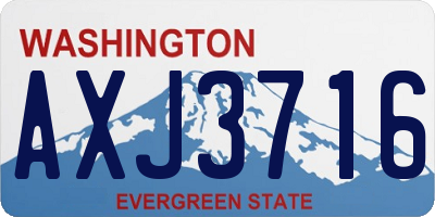 WA license plate AXJ3716