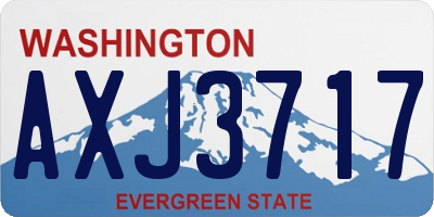 WA license plate AXJ3717