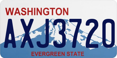 WA license plate AXJ3720