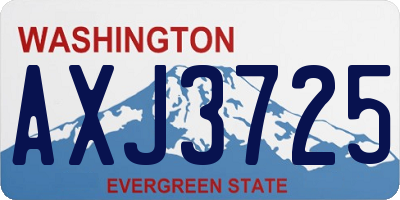 WA license plate AXJ3725
