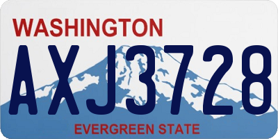 WA license plate AXJ3728