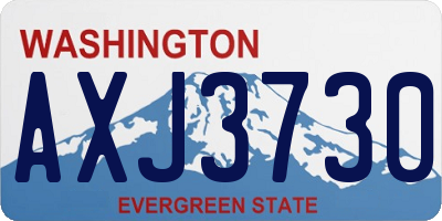 WA license plate AXJ3730