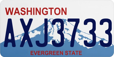WA license plate AXJ3733