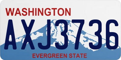 WA license plate AXJ3736