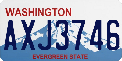 WA license plate AXJ3746