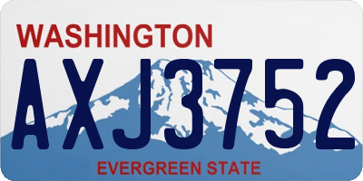 WA license plate AXJ3752