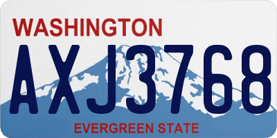 WA license plate AXJ3768