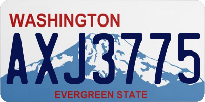 WA license plate AXJ3775