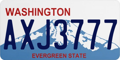 WA license plate AXJ3777