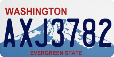 WA license plate AXJ3782