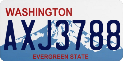 WA license plate AXJ3788